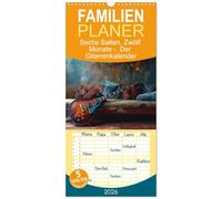 Familienplaner 2026 - Sechs Saiten, Zwölf Monate - Der Gitarrenkalender mit 5 Spalten (Wandkalender, 21 x 45 cm) CALVENDO: Entdecke die Harmonie: Ein ... Gitarrenmotive in Farben und Formen.