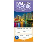 Familienplaner 2026 - Sehnsuchtshäfen in der Nacht mit 5 Spalten (Wandkalender, 21 x 45 cm) CALVENDO: Fremde Häfen in fernen Ländern zeigen sich am Abend in besonderer Schönheit.