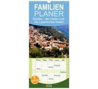 Familienplaner 2026 - Sizilien - der Osten und die Liparischen Inseln mit 5 Spalten (Wandkalender, 21 x 45 cm) CALVENDO: Zwölf Highlights der Trauminsel im Süden Italiens