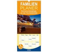 Familienplaner 2026 - Sonnenuntergänge, an der Nordseeküste vor Cuxhaven mit 5 Spalten (Wandkalender, 21 x 45 cm) CALVENDO: Momente die Unvergesslich bleiben