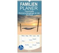 Familienplaner 2026 - Traumhafte Sonnenuntergänge an der Nordsee mit 5 Spalten (Wandkalender, 21 x 45 cm) CALVENDO: Zuschauen, wenn die Sonne im Meer versinkt.