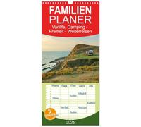 Familienplaner 2026 - Vanlife, Camping - Freiheit - Weiterreisen mit 5 Spalten (Wandkalender, 21 x 45 cm) CALVENDO: Wohnmobil, Bulli oder Kastenwagen: das "Vanlife-Gefühl" macht süchtig.