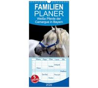 Familienplaner 2026 - Weiße Pferde der Camargue in Bayern mit 5 Spalten (Wandkalender, 21 x 45 cm) CALVENDO: Das Camargue-Pferd ist eine der schönsten Pferderassen weltweit.