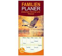 Familienplaner 2026 - Zwischen Himmel und Wasser mit 5 Spalten (Wandkalender, 21 x 45 cm) CALVENDO: Vögel im Fluss des Lebens