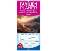 Familienplaner 2027 - Anime - Welten: Eine Reise durch verträumte Welten mit 5 Spalten (Wandkalender, 21 x 45 cm) CALVENDO: Komm mit in magische Landschaften im Anime - Style!
