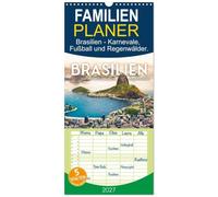 Familienplaner 2027 - Brasilien - Karnevale, Fußball und Regenwälder. mit 5 Spalten (Wandkalender, 21 x 45 cm) CALVENDO: Das Abenteuerland in Südamerika.