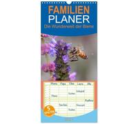 Familienplaner 2027 - Die Wunderwelt der Biene mit 5 Spalten (Wandkalender, 21 x 45 cm) CALVENDO: Makrofotografien von Bienen beim Blütenbesuch