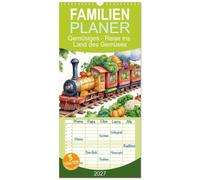 Familienplaner 2027 - Gemüsiges - Reise ins Land des Gemüses mit 5 Spalten (Wandkalender, 21 x 45 cm) CALVENDO: Ein vitaminreicher Ausflug!