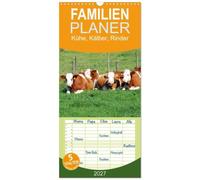 Familienplaner 2027 - Kühe, Kälber, Rinder mit 5 Spalten (Wandkalender, 21 x 45 cm) CALVENDO: Zu den häufigen Nutztieren gehören Kühe und Rinder. Wenn ... sogar ganzjährig auf heimischen Wiesen an.