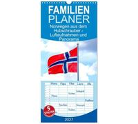 Familienplaner 2027 - Norwegen aus dem Hubschrauber - Luftaufnahmen und Panorama mit 5 Spalten (Wandkalender, 21 x 45 cm) CALVENDO: Beeindruckende ... Herz jedes Reisenden höher schlagen lässt.