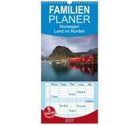 Familienplaner 2027 - Norwegen - Land im Norden mit 5 Spalten (Wandkalender, 21 x 45 cm) CALVENDO: Monatskalender mit Bildern aus Norwegen.