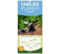 Familienplaner 2027 - Norwegen mit 5 Spalten (Wandkalender, 21 x 45 cm) CALVENDO: Das Land der unberührten Natur und Fjorde