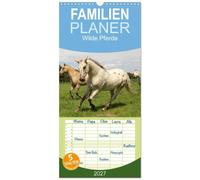 Familienplaner 2027 - Wilde Pferde mit 5 Spalten (Wandkalender, 21 x 45 cm) CALVENDO: zauberhafte Wesen begleiten uns durch das Jahr