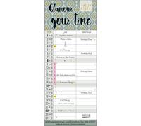 Familientimer Glamour your Time 2026: TypoArt Familienplaner mit 2 breiten Spalten. Familienkalender mit Ferienterminen und Vorschau bis März 2027. Kleines Format: 14 x 34 cm