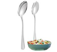 FAMILY 1 Set Cubiertos Ensalada Acero Inoxidable Diseño Línea, Elegancia y Funcionalidad para Cada Ocasión, Cubiertos de Alta Gama para Hogar y Restaurante, 21.3x4.5CM