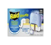 Raid Líquido Eléctrico Family, antimosquitos común y tigre 2 en 1, hasta 30 noches de protección, sin olor, 1 Aparato + 1 Recambio 21ml