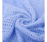 Family Bedding Manta Celular de algodón Azul - Tamaño King | Manta térmica Ligera Reversible | Diseño Tradicional Suave (230 x 260 cm)