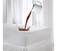 Family Bedding Protector de Colchón Doble Impermeable - Funda de Colchón de Algodón Transpirable con Rizo Profundo - Protector Antialérgico para Cama Doble (Tamaño Doble 140 x 200 cm, Color Blanco)