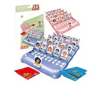 Family Board Game - GuessWho I Am Educational Toy, Interactive Guessing Board Game with 24 Characters and Hint Cards, Reusable Learning Games | for Kids Boys Girls Family Home School Travel Camping B