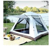 Family Camping Tent 4 Man Spacious Tent Stable and Lightweight Tunnel Tent Ideal for Camping in The Garden