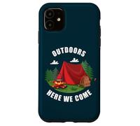 Family Camping Vacation Nature Trip - Outdoors Here We Come Carcasa para iPhone 11