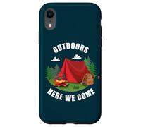 Family Camping Vacation Nature Trip - Outdoors Here We Come Carcasa para iPhone XR