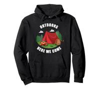 Family Camping Vacation Nature Trip - Outdoors Here We Come Sudadera con Capucha