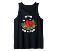 Family Camping Vacation Trip - Nature Here We Come Camiseta sin Mangas