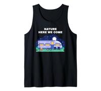 Family Camping Vacation Trip - Nature Here We Come Camiseta sin Mangas