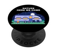 Family Camping Vacation Trip - Nature Here We Come PopSockets PopGrip Adhesivo