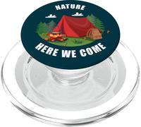 Family Camping Vacation Trip - Nature Here We Come PopSockets PopGrip para MagSafe