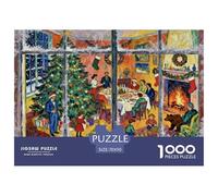 Family Christmas Eve Puzzle De Madera Impermeable DIY Puzzles De 1000 Piezas para Adultos Desafiante Y Estimulante Rompecabezas para Juegos Educativos