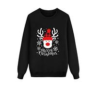 Family Christmas Sweater Matching Sets Ugly Christmas Mom and Daughter Reindeer Sweatshirts Women Funny Santa Xmas