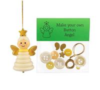Family Crafting Delight: Button Christmas tree ornament kits inspire creativity through the assembly of handmade button decorations, offering a perfect crafting experience for children and adu