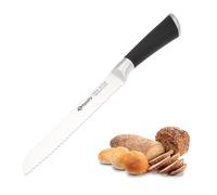 Family Cuchillo Para Pan 8” de Acero Inoxidable Premium con Mango Pintado Metálico, Hoja Dentada Profesional para Cortes Limpios, Diseño Ergonómico y Elegante para Uso Doméstico o Restauración