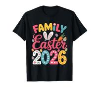 Family Easter 2026 Cute Bunny Ears Egg Hunt Spring Holiday Camiseta