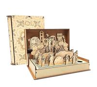 Family Easter Holy Week Gift, Escena De Resurrección De Pascua De Madera, Kit De Libro De Pascua Hecho A Mano, Regalo De Recuerdo De Semana Santa, Decoraciones De Mesa De Pascua Únicas Para El Hogar