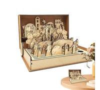 Family Easter Holy Week Gift, Escena De Resurrección De Pascua De Madera, Kit Libro De Escenas De Pascua Hecho A Mano, Regalo De Recuerdo De Semana Santa, Decoraciones De Pascua Únicas Para El Hogar
