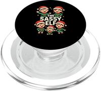 Family Elf The Sassy Elf Fun Woman Matching Group PopSockets PopGrip para MagSafe