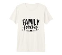 Family Forever Cute Heart para familias amorosas Camiseta Premium