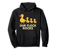 Family Funny Matching Group Our Flock Rocks Cute Yellow Duck Sudadera con Capucha