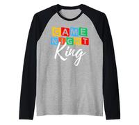 Family Game Night King Así es como Soy anfitrión de Game Night Camiseta Manga Raglan