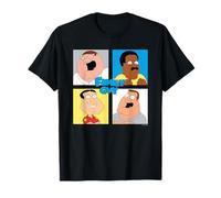 Family Guy Colorful Pop Art Character Grid Funny Cartoon Camiseta