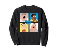 Family Guy Colorful Pop Art Character Grid Funny Cartoon Sudadera