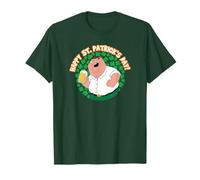 Family Guy Happy St. Patrick's Day Peter Shamrocks Cartoon Camiseta