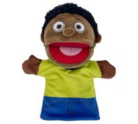 Family Hand Puppets for Kids, Black Plush Hand Puppet Set ，Boy