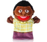 Family Hand Puppets for Kids, Black Plush Hand Puppet Set ，Dad