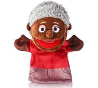 Family Hand Puppets for Kids, Black Plush Hand Puppet Set ，Grandma