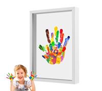 Family Handprint Kit - Hangable Transparent Keepsake Photo Frame | Impression Casting for Baby Shower Nursery, Decorative Home Desk Ornament Memory Gift Parents Kids