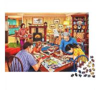 Family Jigsaw 1000 Pieza Jigsaw Puzzle Reciclable Paper Cozy Living Senior Puzzles Party Accesorios de Juego Great Regalo Idea para Mujeres and Men Both 38x26cm/1000pcs
